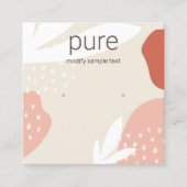 テラコッタスタッドイヤリングジュエリー表示 スクエア名刺 (正面)