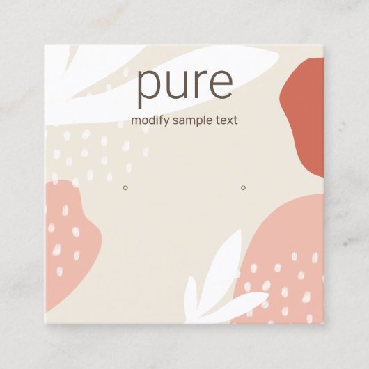 テラコッタスタッドイヤリングジュエリー表示 スクエア名刺 (正面)