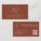 テラコッタスターバブルクリーニングQrコード 名刺 (正面/裏面)