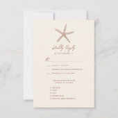 テラコッタスターフィッシュビーチ行先結婚式 出欠カード (正面)