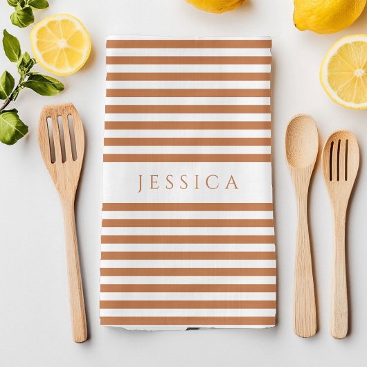 テラコッタストライプのパターン名 キッチンタオル