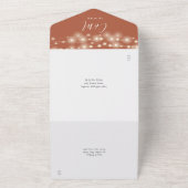 テラコッタストリングライツメイソンジャース結婚ズ オールインワン招待状 (外側)