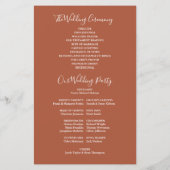 テラコッタストリングライト結婚式 プログラム (裏面)