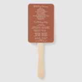 テラコッタストリングライト結婚式 プログラム ハンドファン (裏面)