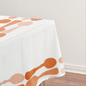 テラコッタスプーンカスタムパターンの色の背景 テーブルクロス (インサイチュ)