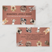 テラコッタスモールサイズドッグズペットシッター 名刺 (正面/裏面)