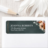 テラコッタセージブルゴーニュフローラ幾何学結婚ズ ラベル (インサイチュ)