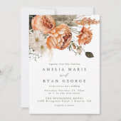 テラコッタセージボホフローラ結婚式招待状 招待状 (正面)