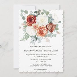 テラコッタセージ結婚ズテンプレート 招待状