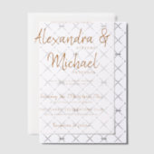 テラコッタタイポグラフィス結婚クリプトのオーバーレイ ベラム紙招待状 (オフセット (招待状))