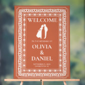 テラコッタタイル結婚のウェルカムディスプレイ アクリルサイン (ニュートラル)