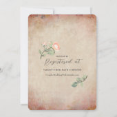 テラコッタタスカニーハニーバラブライダルシャワー 招待状 (裏面)