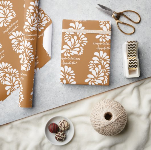 テラコッタタラベラパーソナライズされたメキシコ ラッピングペーパー (クラフト)