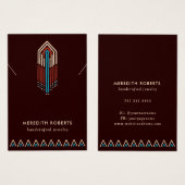 テラコッタターコイズトバルネックレスディスプレイカード (正面&裏面)