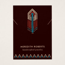 テラコッタターコイズトバルネックレスディスプレイカード