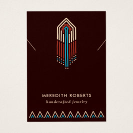 テラコッタターコイズトバルネックレスディスプレイカード