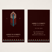 テラコッタターコイズトライバルイヤリングディスプレイカード (正面&裏面)