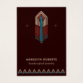 テラコッタターコイズトライバルイヤリングディスプレイカード (正面)