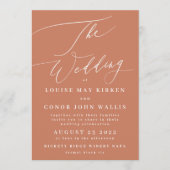 テラコッタダスティオレンエレガントジボホオールインワン 招待状 (正面)