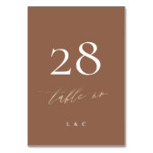 テラコッタダスティオレンジボエレガントホ金ゴールド結婚ズ テーブルナンバー (裏面)