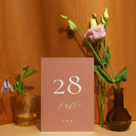 テラコッタダスティオレンジボエレガントホ金ゴールド結婚ズ テーブルナンバー