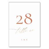 テラコッタダスティオレンジボエレガントホ金ゴールド結婚ズ テーブルナンバー (正面)