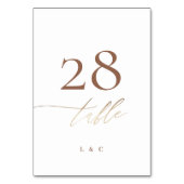 テラコッタダスティオレンジボエレガントホ金ゴールド結婚ズ テーブルナンバー (裏面)