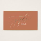 テラコッタダスティオレンジボホエレガントギフトレジストリ (正面)