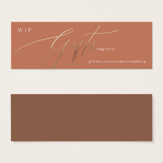 テラコッタダスティオレンジボホエレガント金ゴールドギフトレグ (正面&裏面)