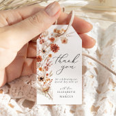 テラコッタダリアワイルドフラワーエレガントな結婚式の好意 ギフトタグ