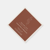 テラコッタチニイモダンワ結婚ーズ スタンダードカクテルナプキン (角)