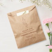 テラコッタチニーシンプルフラワーエレガントな結婚式 フェイバーバッグ (封をした状態)