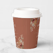 テラコッタチニーワイルドフラワーブライダルシャワー 紙コップ (右)