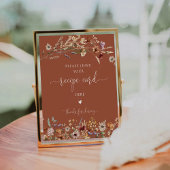 テラコッタチニーワイルドフラワーレシピカードサイン 台座サイン