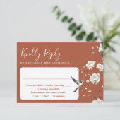 テラコッタチノイスリーフローラ庭園の結婚式 出欠カード (スタンド正面)