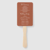 テラコッタチノイスリーフローラ結婚式 プログラム ハンドファン (裏面)