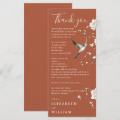 テラコッタチノイ結婚スリーサンキューカード メニュー (正面/裏面)