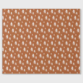 テラコッタツリーイラストレーションクリスマスパターン ラッピングペーパー (フラット)