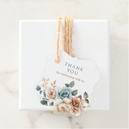 テラコッタティール（緑がかった色）ニュートラルウォーターカラーサンキュー フェイバータグ