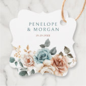 テラコッタティール（緑がかった色）ニュートラルウォーターカラーサンキュー フェイバータグ (裏面)