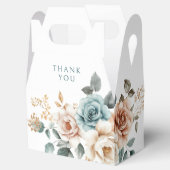 テラコッタティール（緑がかった色）ニュートラルウォーター色結婚フローラ フェイバーボックス (オープン)