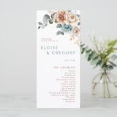 テラコッタティール(緑がかった色)ニュートラルウォーター色結婚フローラ プログラム (スタンド正面)