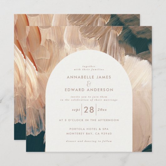 テラコッタティール(緑がかった色)パイモダンーアルアーチ1 photo sav セーブザデート (正面/裏面)