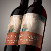 テラコッタティール(緑がかった色)ミセス感謝していミセスのパテ結婚リー ワインラベル