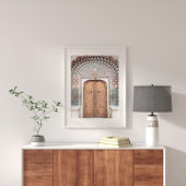 テラコッタティール(緑がかった色)モロッコドア ポスター