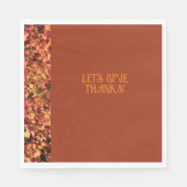 テラコッタディナー秋感謝していの饗宴与えの スタンダードランチョンナプキン (正面)