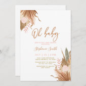 テラコッタディラパームズベビーシャワー招待状 招待状 (正面/裏面)