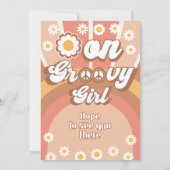 テラコッタデイジーグルーヴィーワンガール1st誕生日 招待状 (裏面)