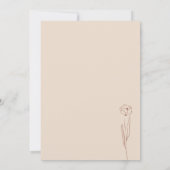 テラコッタデイジーチニーフラワーベビーシャワー 招待状 (裏面)