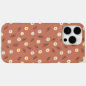 テラコッタデイジー花柄のボタニカルiPhone Case-Mate iPhoneケース (裏面 (横))